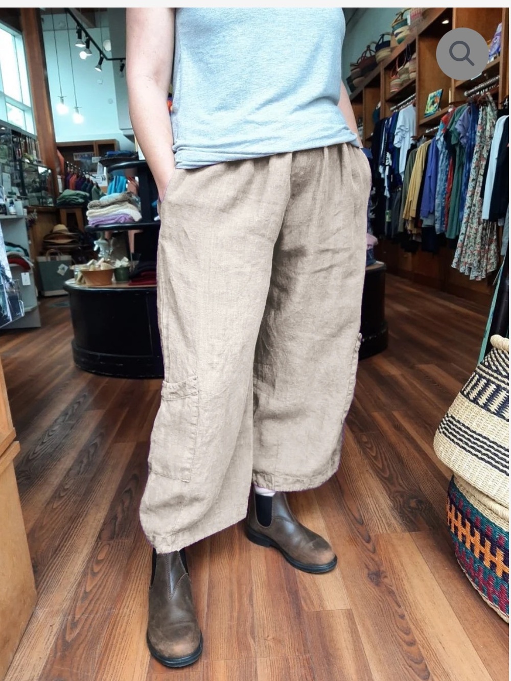 Bryn Walker Light Linen Casbah Lantern Pants. Natural Linen. Size S. NWOT